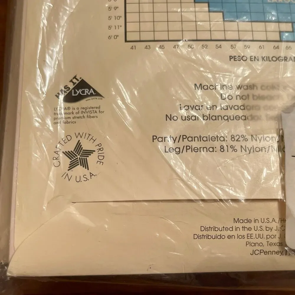 J.C. Penney East 5th Panty Hose Sheer‎ Caress Toeless Silky Sheer 3-Piece Set